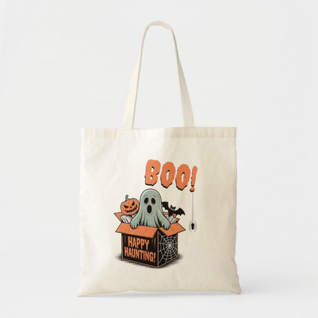 Tote Bag BOO ! Joyeux Halloween (Devant)
