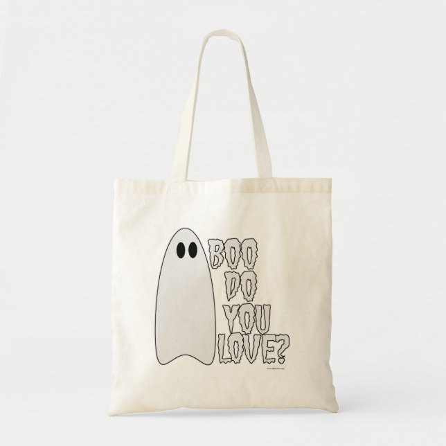 Tote Bag Boo Love Funny Halloween Ghost Slogan (Devant)