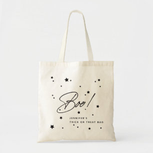 Tote Bag Boo noir personnalisé ! Étoiles éparses Traitement