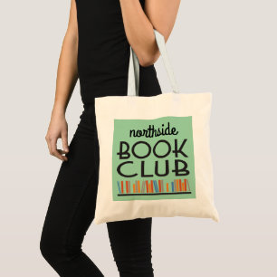 Tote Bag Book Club avec style de décoration de nom personna