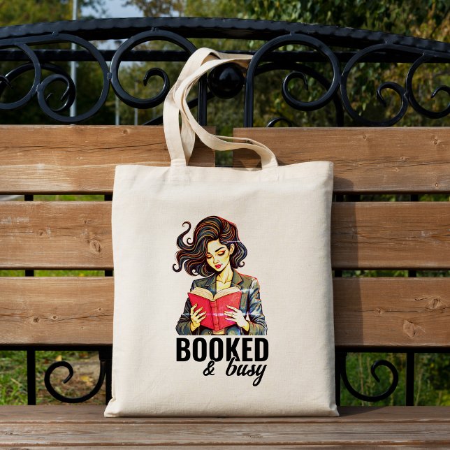 Tote Bag Booked & Busy Avid Book Reader Club Femmes (Booked & Busy Avid Book Reader Club Women's Tote Bag
)