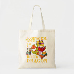 Tote Bag Bookworm S'il vous plaît Je suis un Dragon de Livr