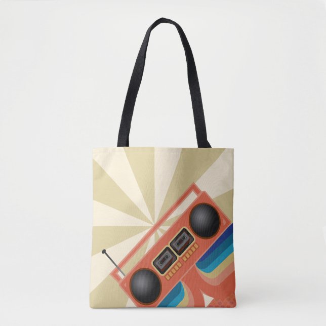 Tote Bag Boom Box Rouge génial (Devant)