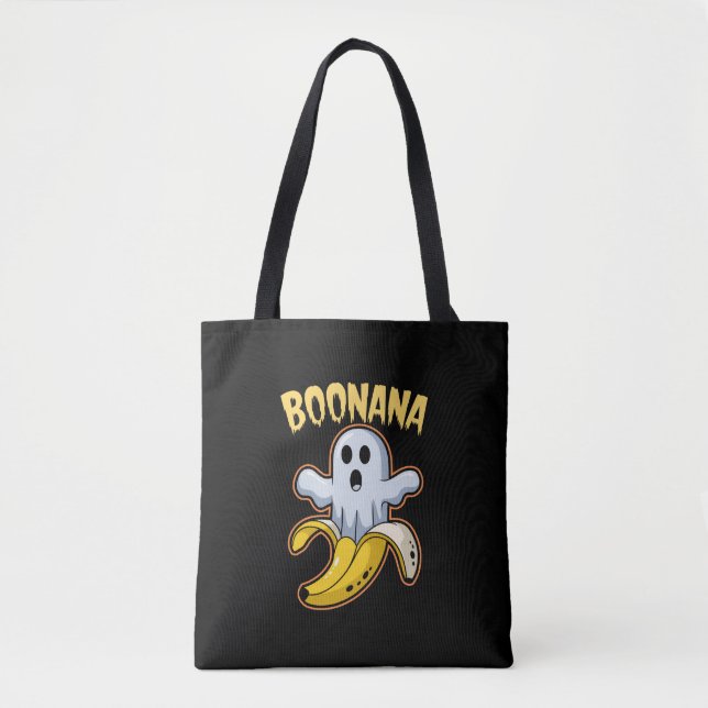 Tote Bag Boonana Cute Ghost Banana Halloween (Devant)