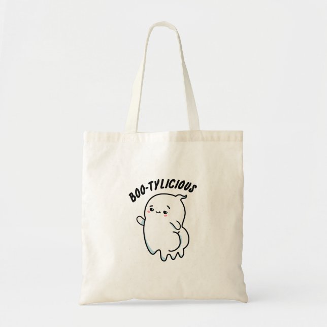 Tote Bag Bootylicious Funny Ghost Pun (Devant)