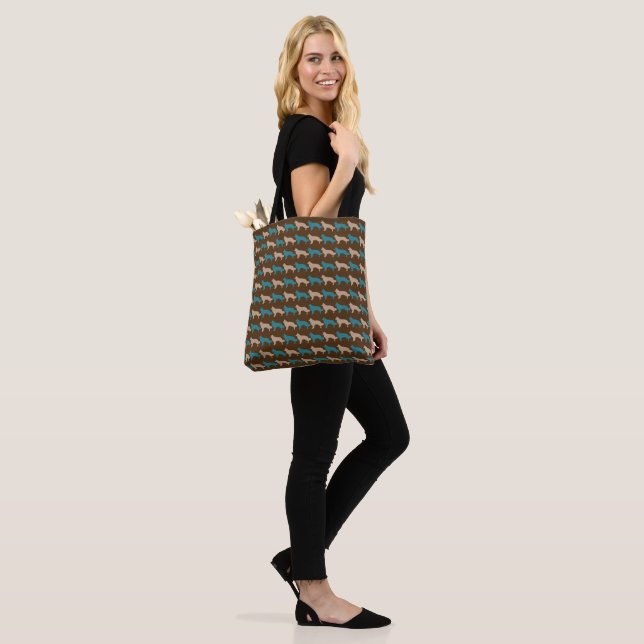 Tote Bag Bordure Collie (Sur le modèle)