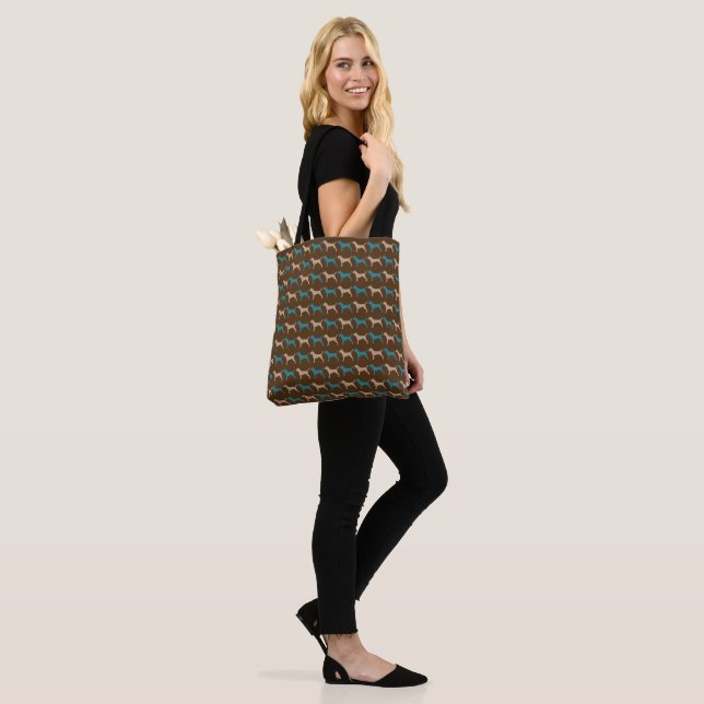 Tote Bag Bordure Terrier (Sur le modèle)