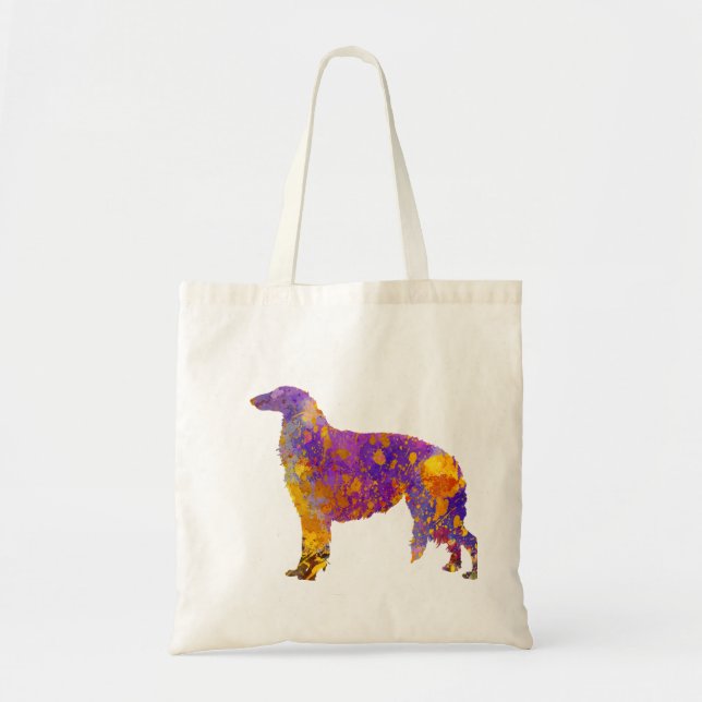 Tote Bag Borzoi in watercolor (Devant)