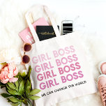 Tote Bag Boss de fille rose moderne Meilleur cadeau de fill<br><div class="desc">Boss de fille rose moderne Meilleur cadeau de fille</div>