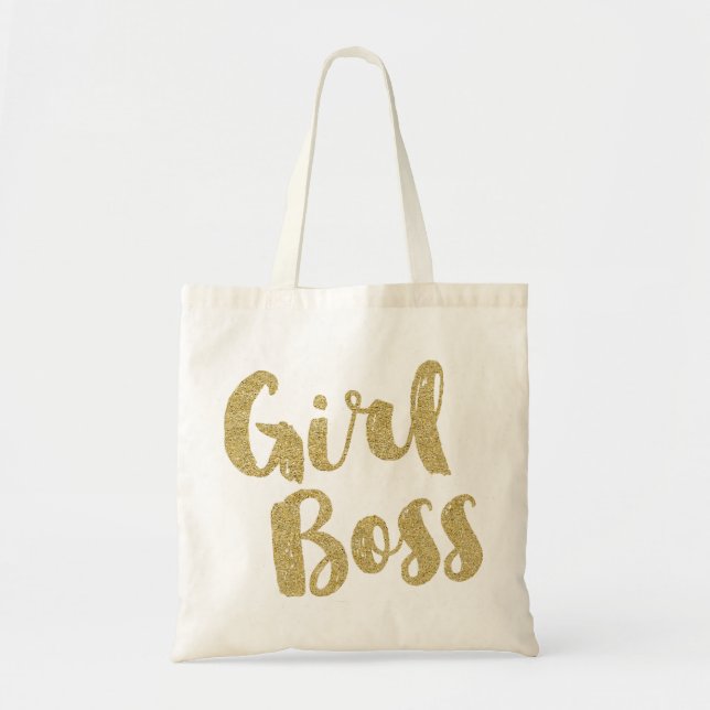 Tote Bag BOSS FILLE Faux Paillement Or Regard Réutilisable (Devant)