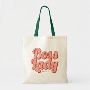 Tote Bag Boss Lady Retro Nom Customisé