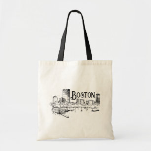 Tote Bag Boston Black and White Fourre-tout