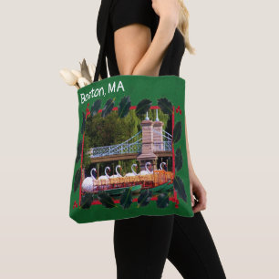 Tote Bag Boston Swan Boats Joyeuses Vacances