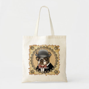 Tote Bag Boston Terrier porte des lunettes