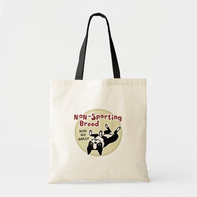 Tote Bag Boston Terrier "race Non-Sportive " (Devant)