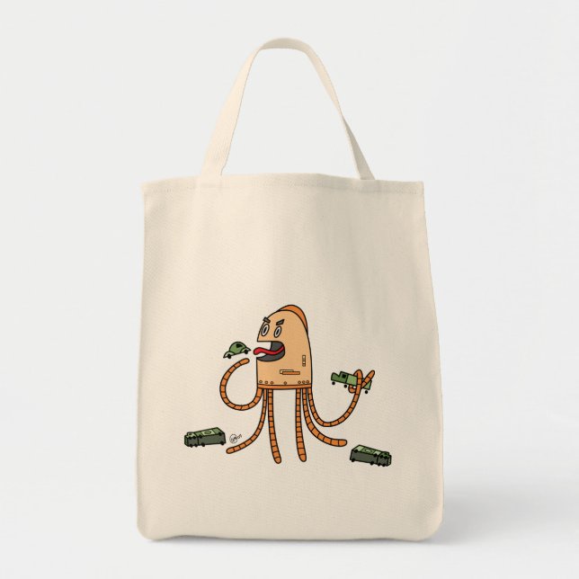 Tote Bag Bot affamé - épicerie Fourre-tout (Devant)