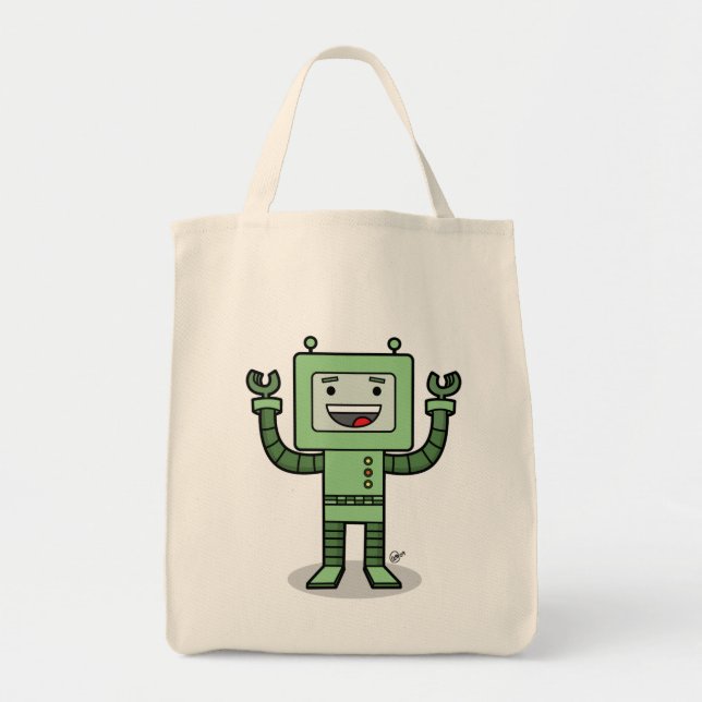 Tote Bag Bot heureux - épicerie Fourre-tout (Devant)