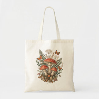 Tote Bag Botanical Amanita Mushroom Woodland Art