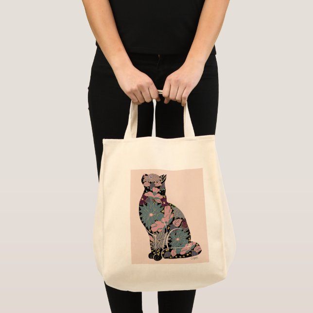 Tote Bag Botanical Cat Market Fourre-tout (Devant (produit))