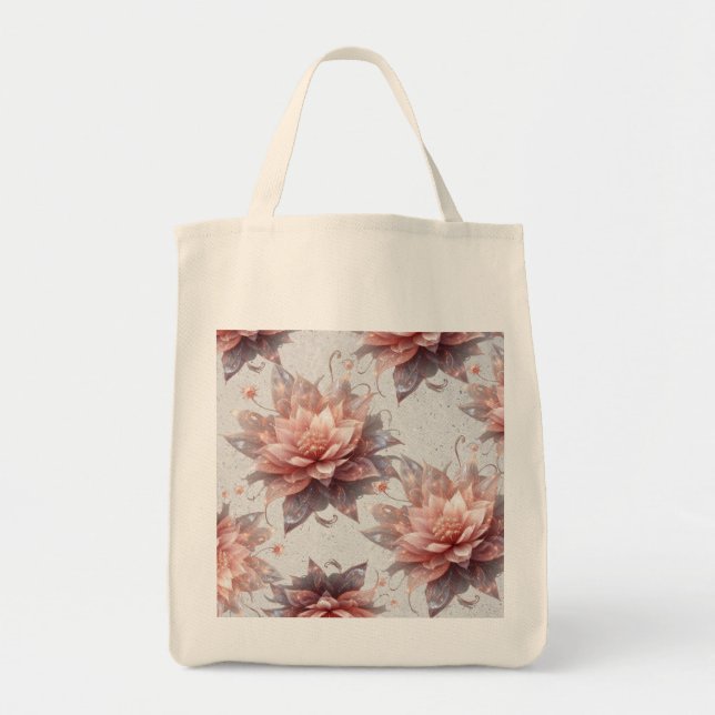 Tote Bag Botanical Floral Grocery Tote – Eco Friendly bag (Devant)