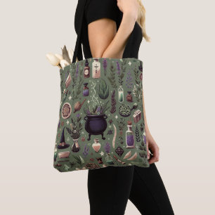 Tote Bag Botanique enchantée : Herbes magiques et artisanat