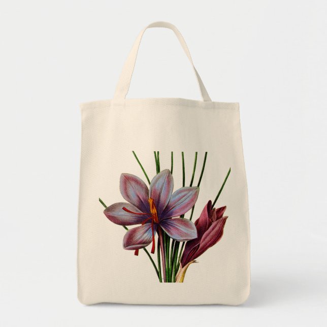 Tote Bag Botanique : Safran (Devant)