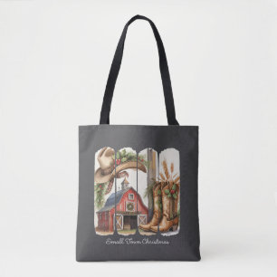 Tote Bag Bottes de cowgirl occidentales rétro de petite vil