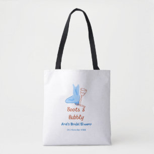 Tote Bag Bottes et bouteille de champagne pétillant enterre