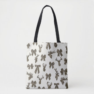 Tote Bag Bottom Lands Camo Coquette Bow for Women Deer Hunt