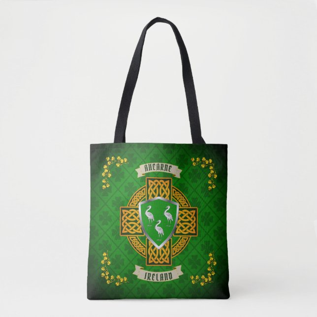 Tote Bag Bouclier irlandais Ahearne & Croix celtique Person (Devant)