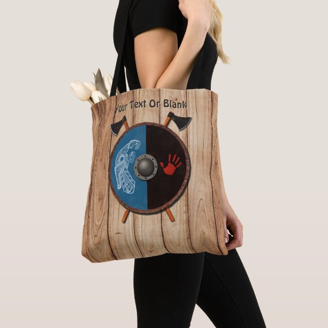 Tote Bag Bouclier viking et axes (De près)