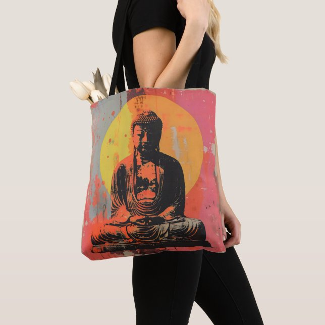 Tote Bag Bouddha d'art moderne (De près)
