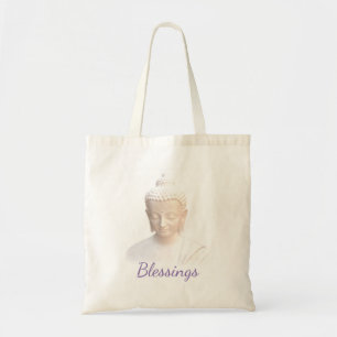 Tote Bag Bouddha En Bénédiction Blanche   Serene Meditative