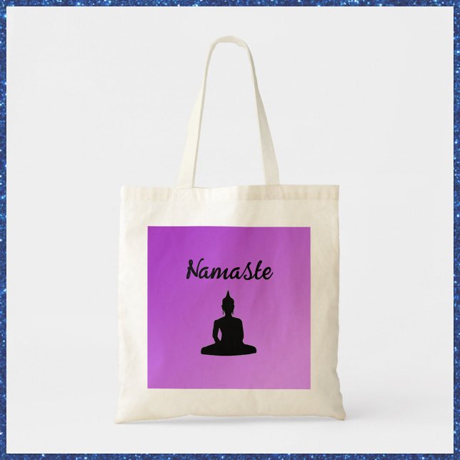 Tote Bag Bouddha pourpre Namaste (Créateur téléchargé)