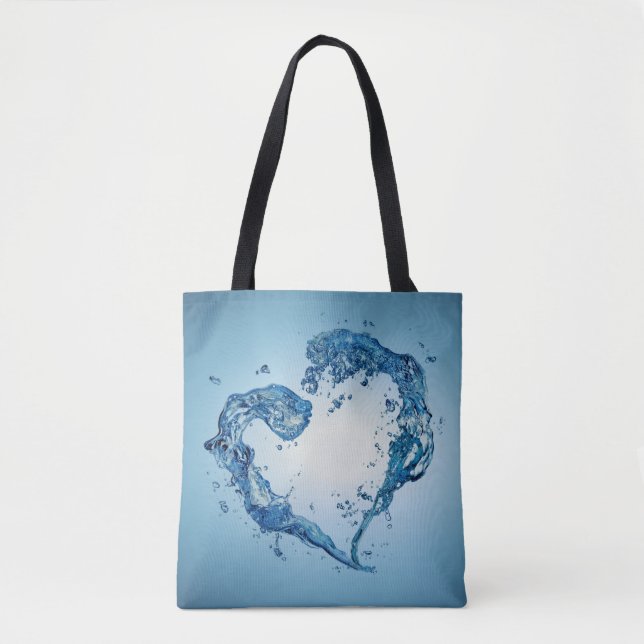 Tote Bag Bouffées d'eau en forme de coeur (Devant)