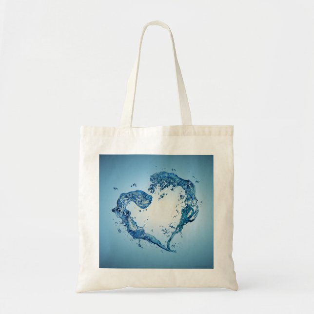 Tote Bag Bouffées d'eau en forme de coeur (Devant)