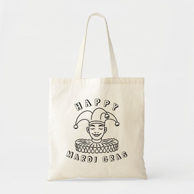 Tote Bag Bouffon de Fête - Mardi Gras - Célébration de Carn (Devant)
