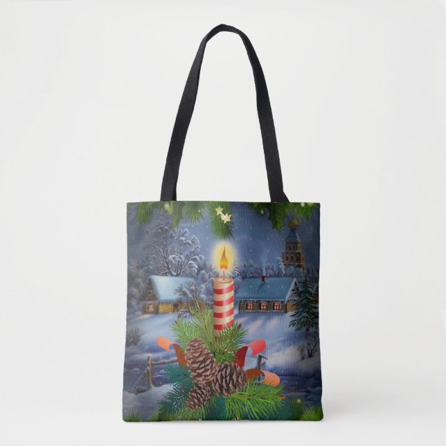 Tote Bag Bougie de Noël (Devant)