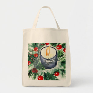 Tote Bag Bougie de Noël