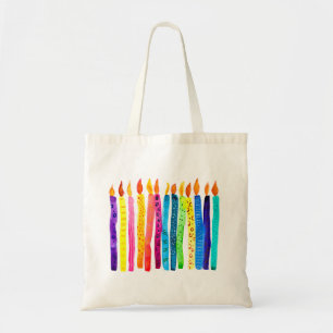 Tote Bag Bougies d'anniversaire aquarelle