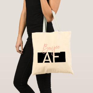 Tote Bag Boujee AF Citation populaire Typographie de fille 