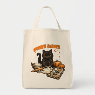 Tote Bag Boulangerie Chat Noir Épouvantable Halloween Biscu
