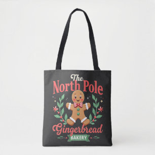 Tote Bag Boulangerie de pain d'épices du pôle Nord Noël