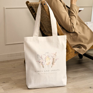 Tote Bag Boulangerie Florale Pâtisserie Chef Cuisine Ustens