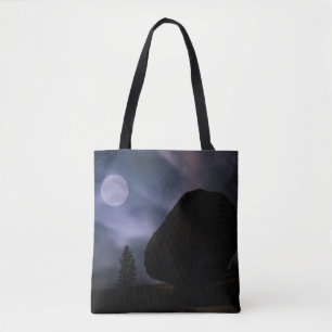 Tote Bag Boulder au clair de lune Parc national de Yosemi