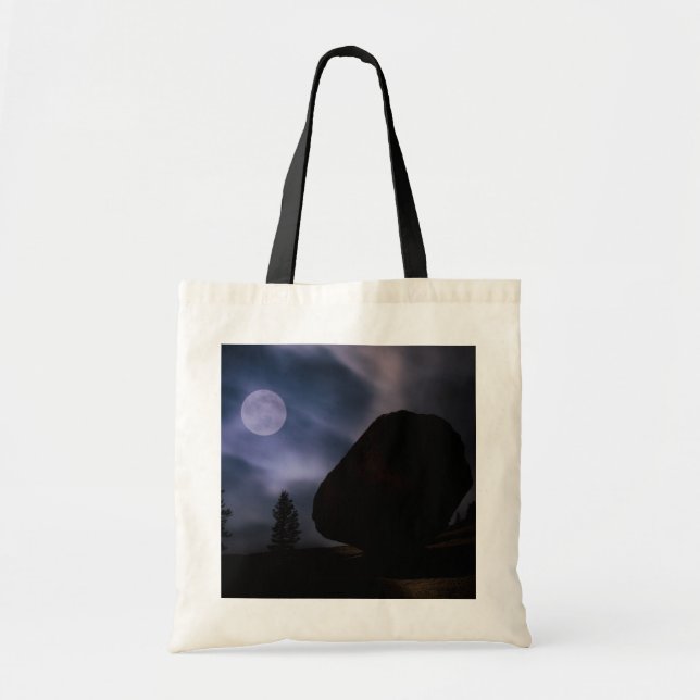 Tote Bag Boulder au clair de lune | Parc national de Yosemi (Devant)