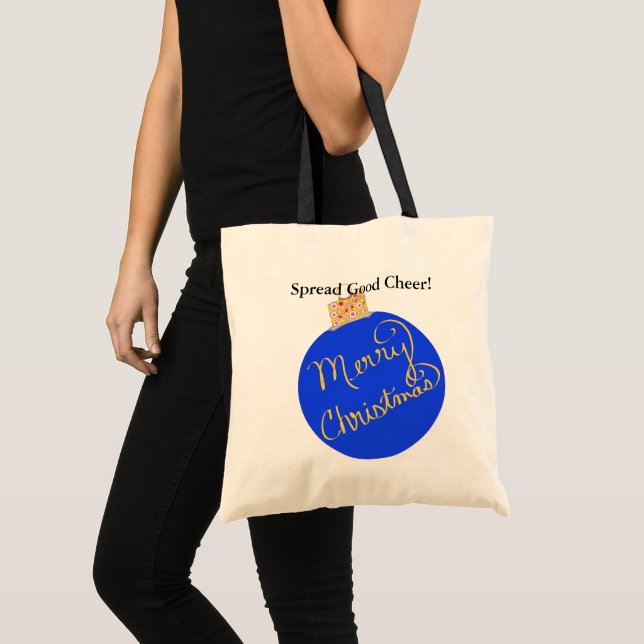 Tote Bag Boule bleu .Ornament (Devant (produit))