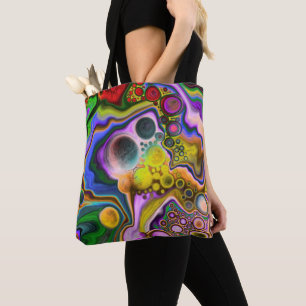 Tote Bag Boule colorée Fluide Art Pour Peinture