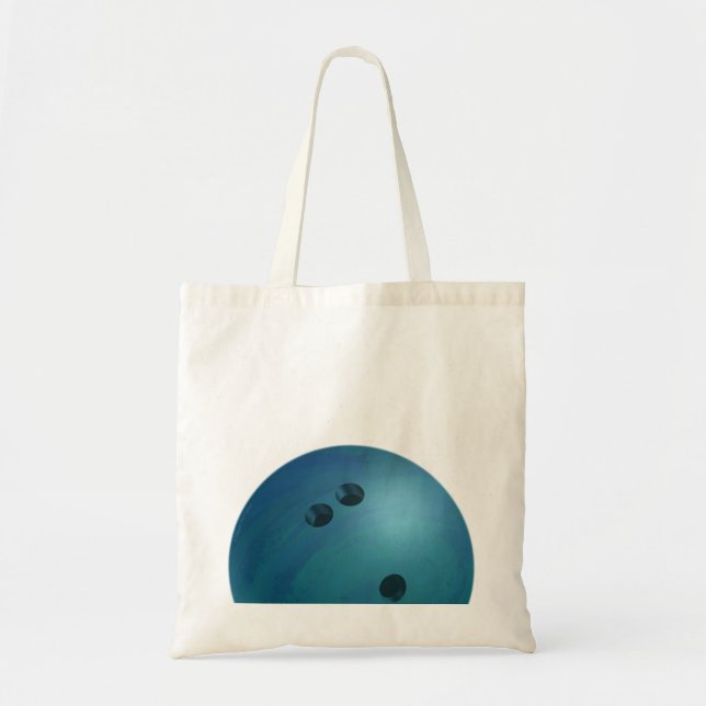Tote Bag Boule de Bowling Bleue (Devant)