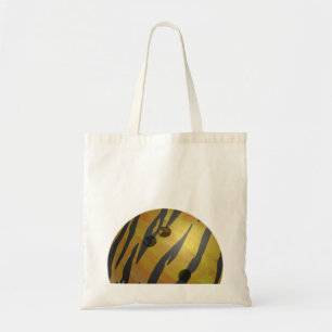 Tote Bag Boule de bowling jaune tigre